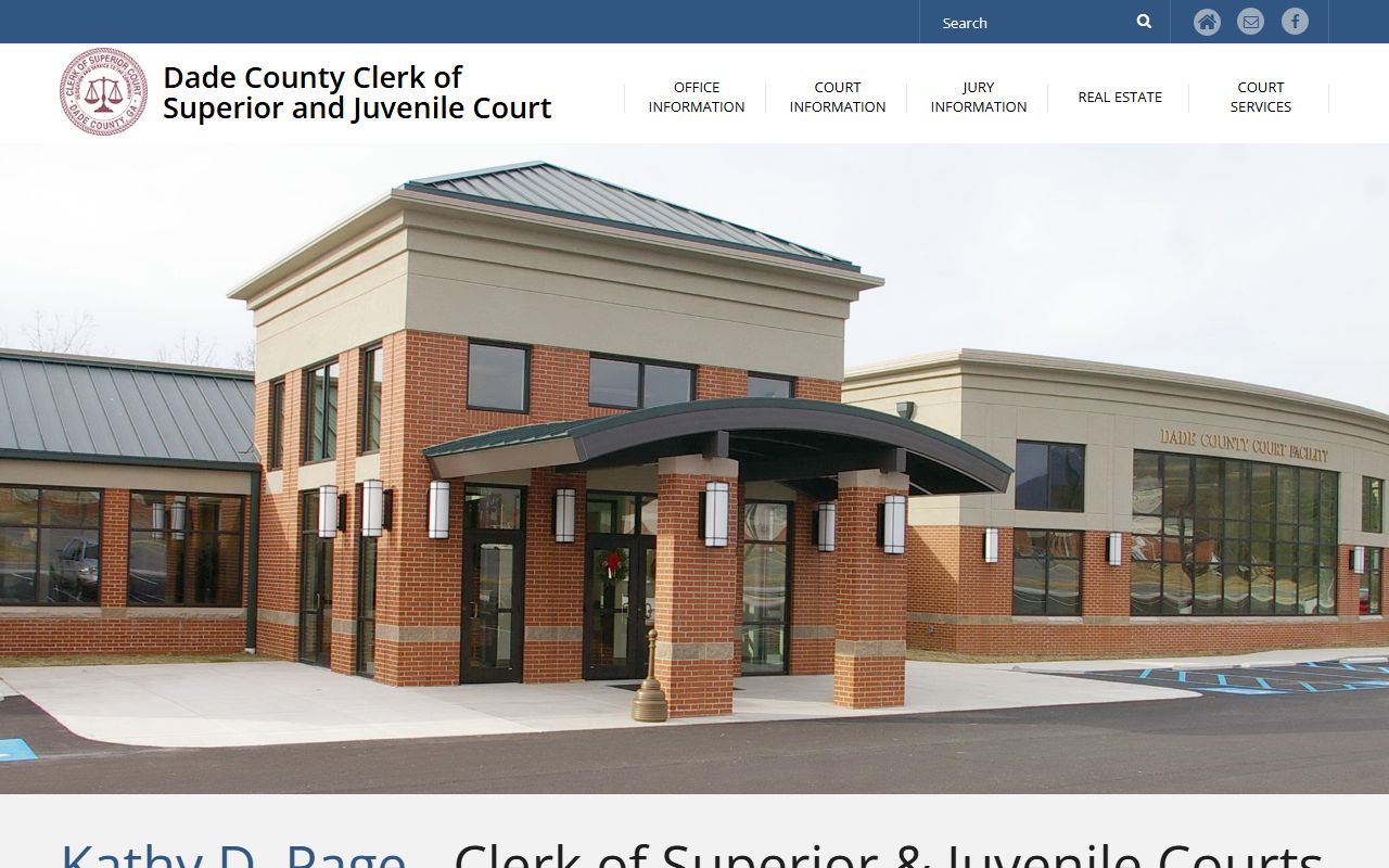 Dade County clerk records homepage for Superior and Juvenile Courts