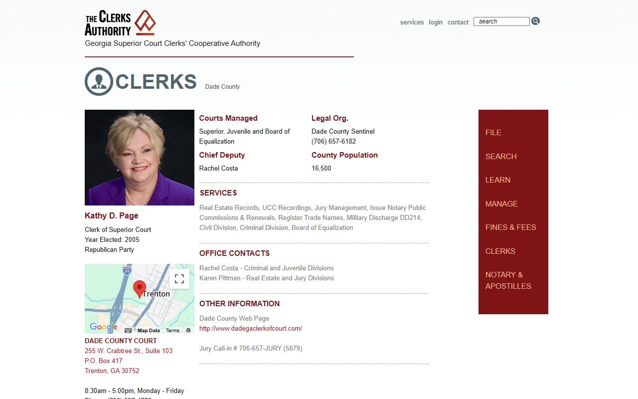Dade County clerk records GSCCCA profile