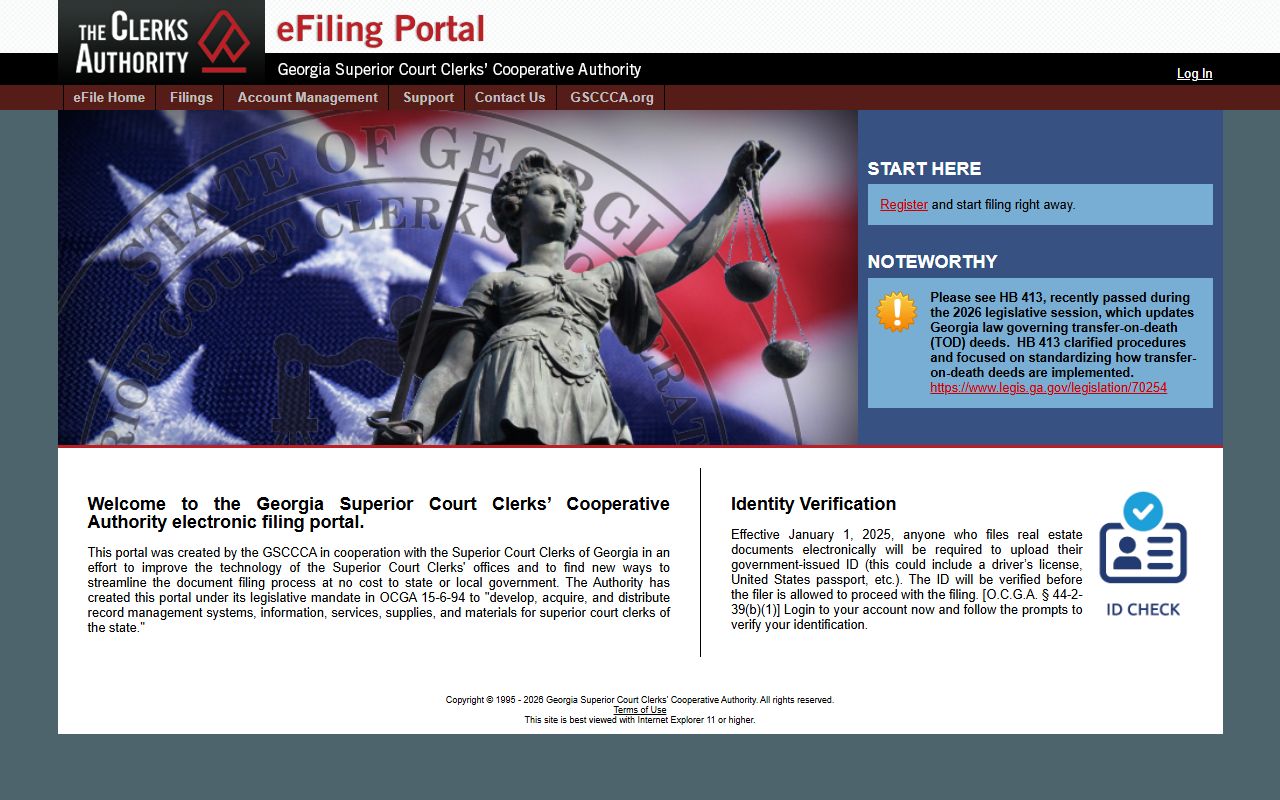 Dade County court dockets GSCCCA real estate and UCC e-filing