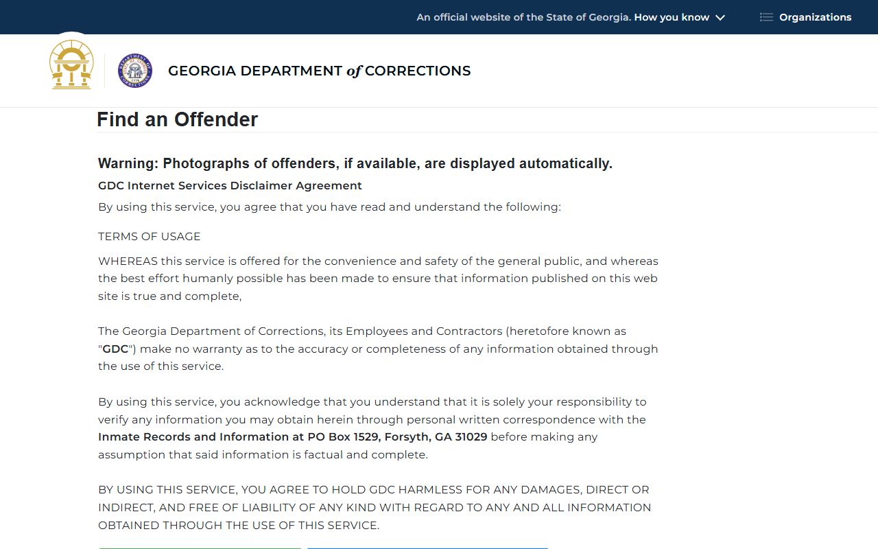 Dade County criminal court records Georgia DOC offender query