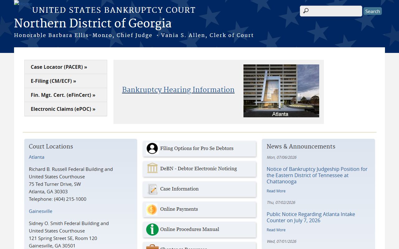 Dade County marriage and divorce records Northern District bankruptcy court page
