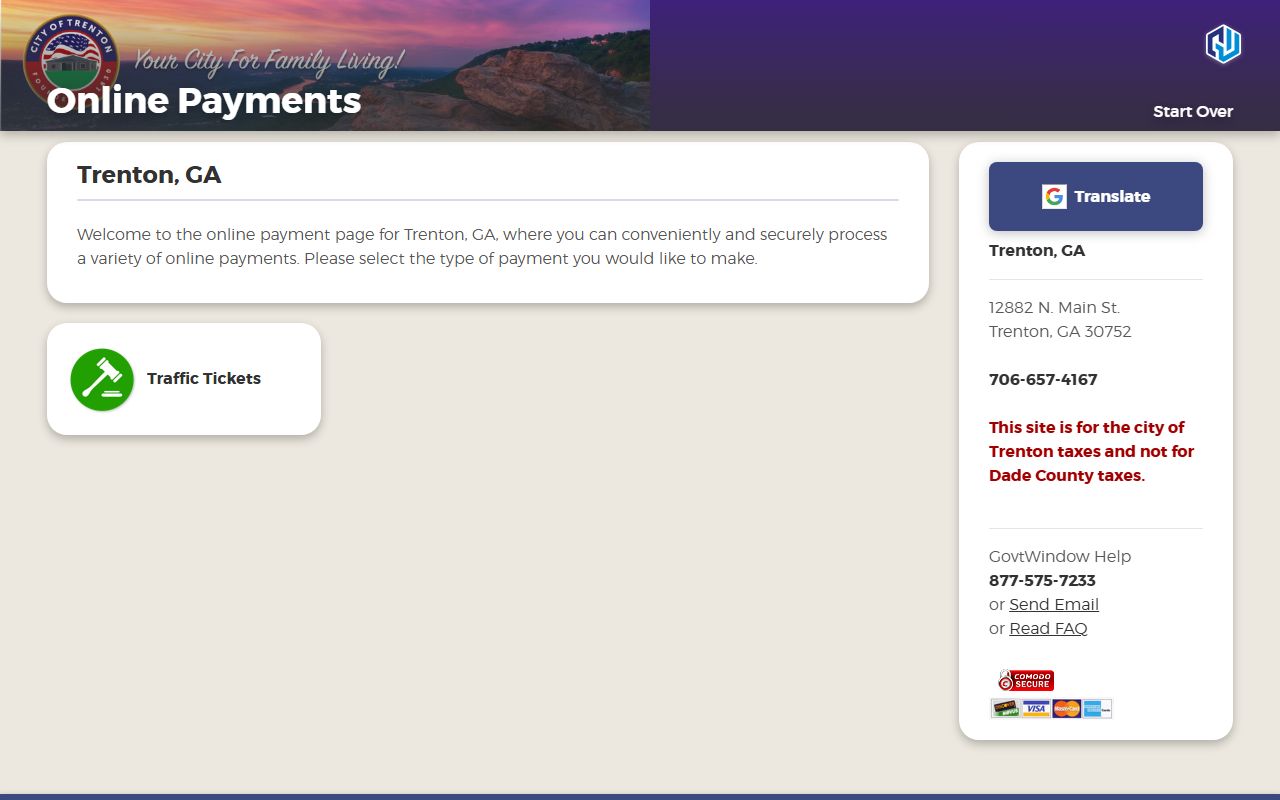 Dade County traffic court records Trenton ticket payment portal
